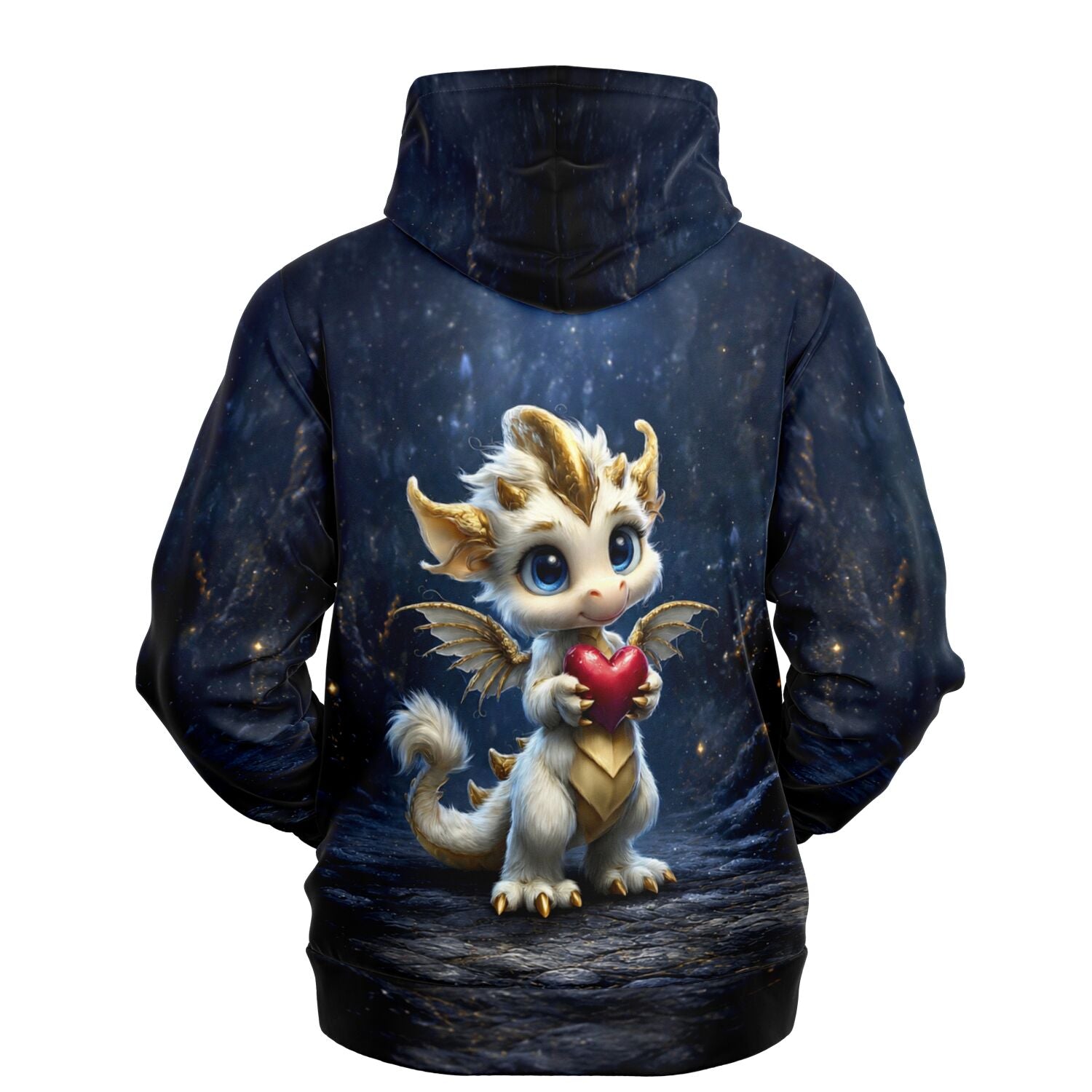 Dreamer Hoodie Herzlicht mit süßem Drachen Motiv, ideal für Fans von Diamond Painting und Malen nach Zahlen