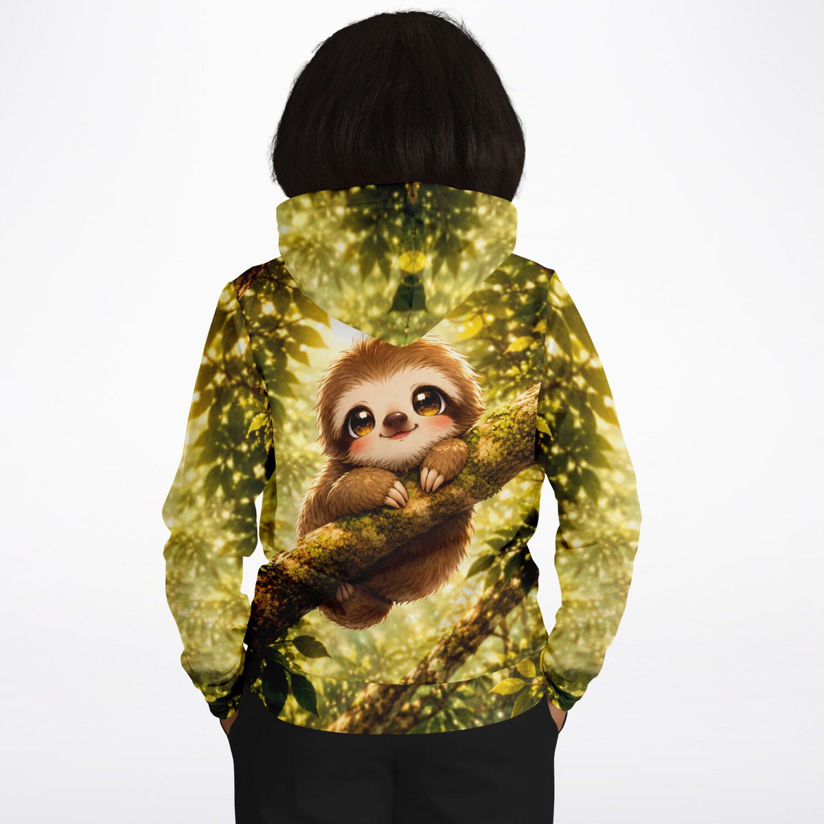 Hoodie mit süßem Faultier-Print im Dschungel-Design, ideal für Fans von Diamond Painting und kreativen DIY-Motiven.