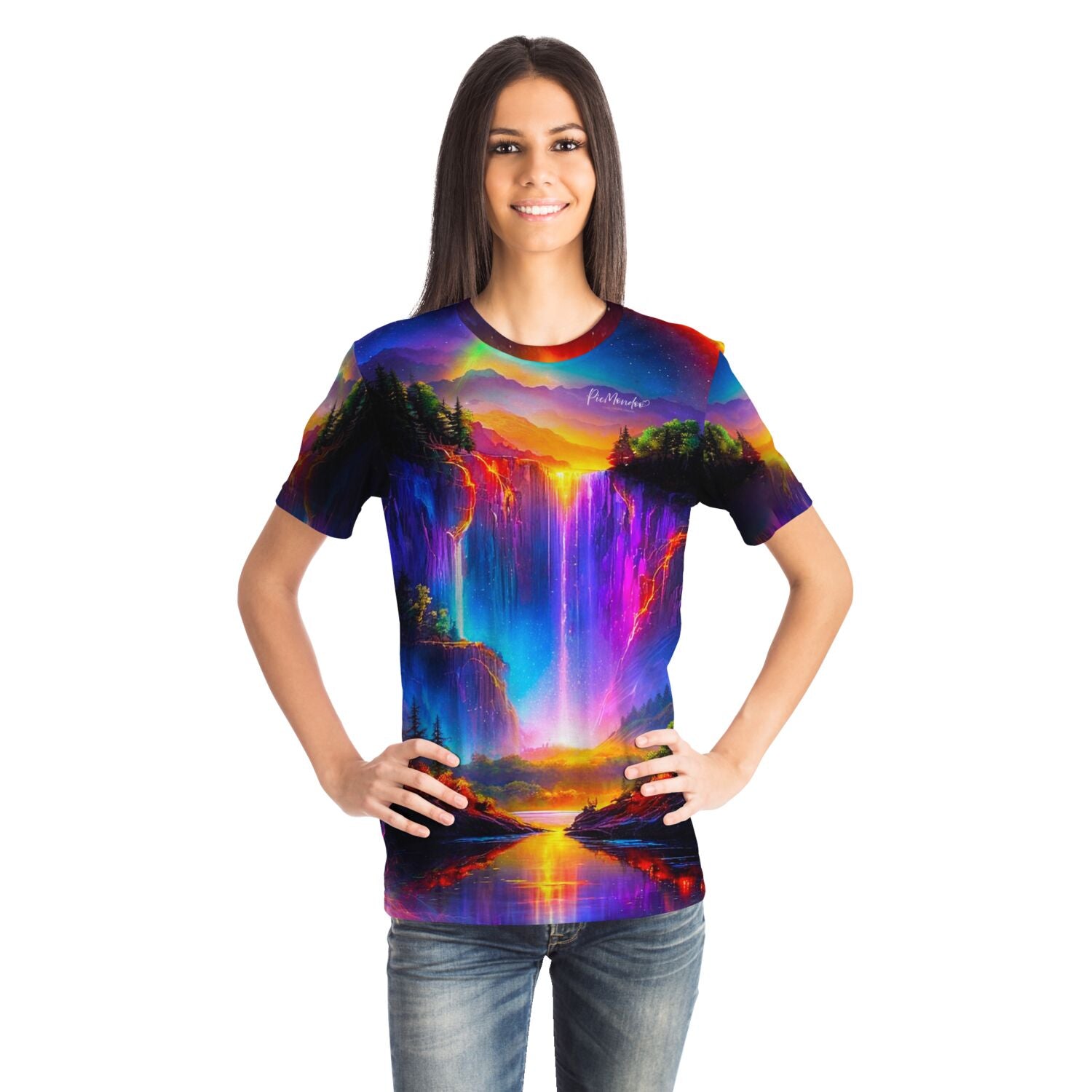 Dreamer T-Shirt - Nachtleuchten am Wasserfall