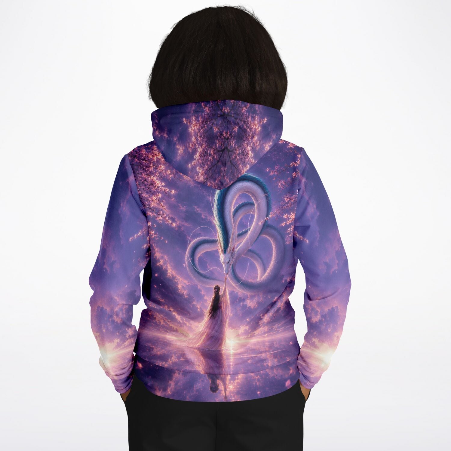 Dreamer Hoodie mit Fantasy-Drachenmotiv in Lila für Fans von Diamond Painting und Malen nach Zahlen