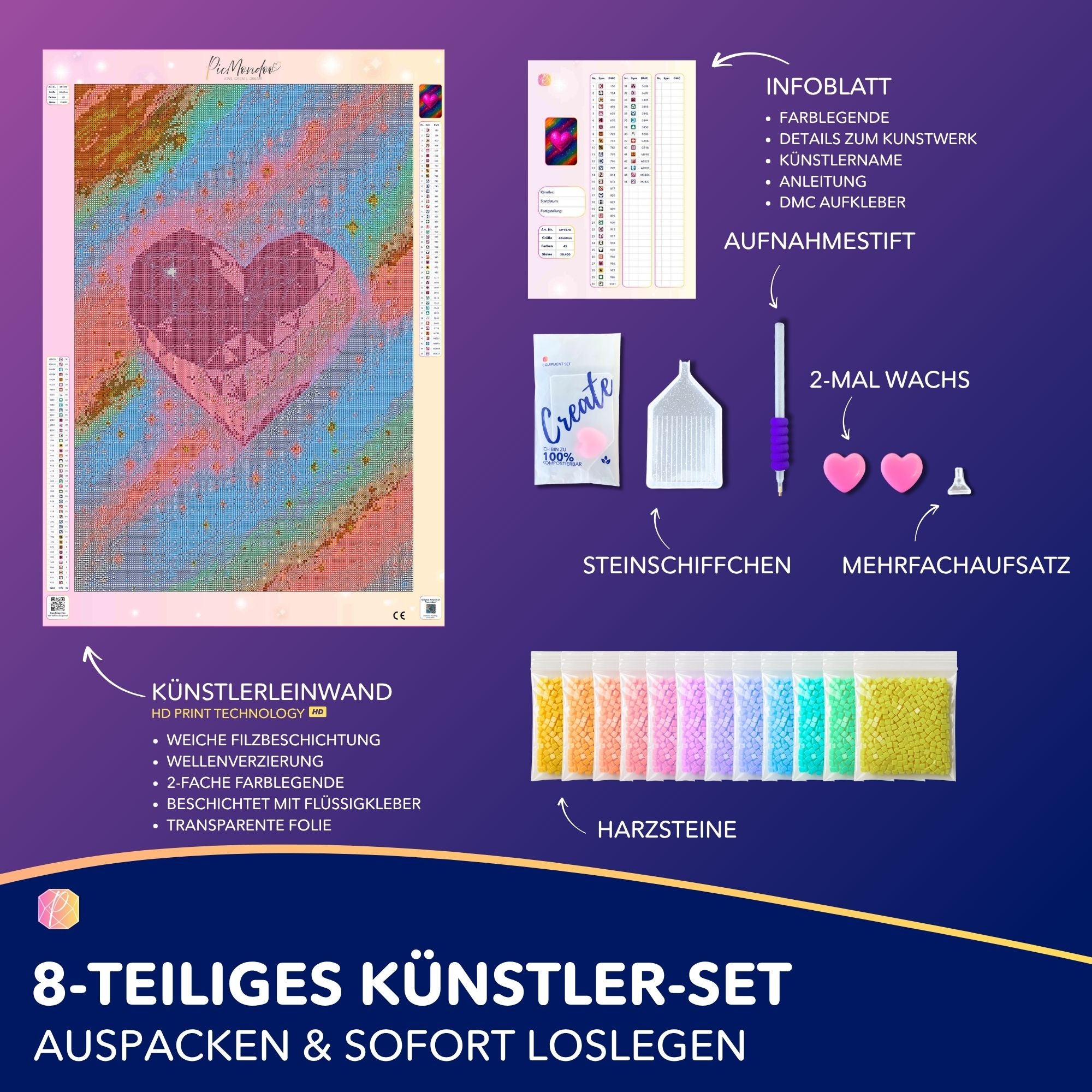 Diamond Painting Jennifer Ruschinski Special - Herzkristall