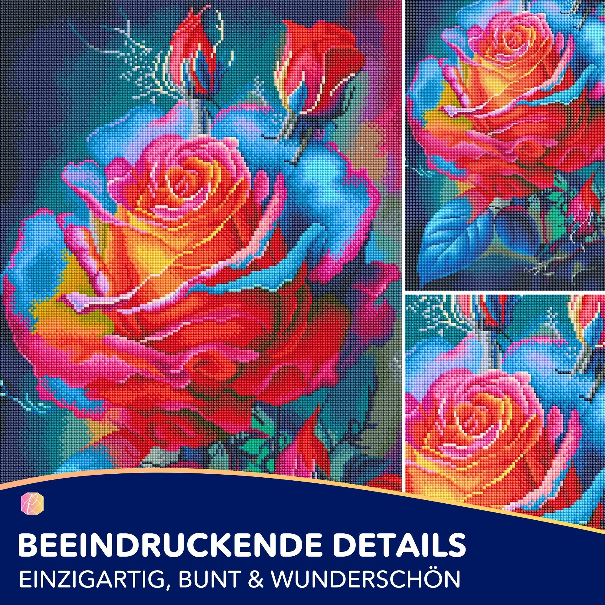 Diamond Painting - Zarte Rosenblüte