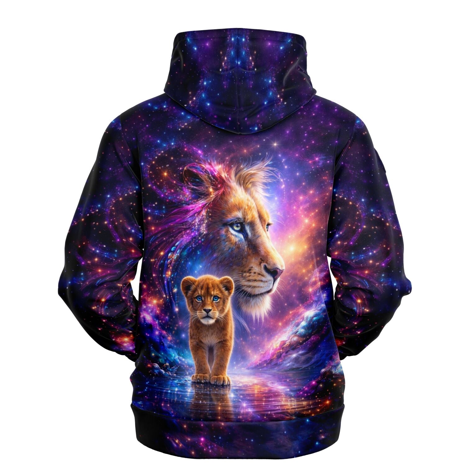 Hoodie mit Löwen-Motiv im Galaxie-Design, passend zu Diamond Painting und Malen nach Zahlen für Erwachsene