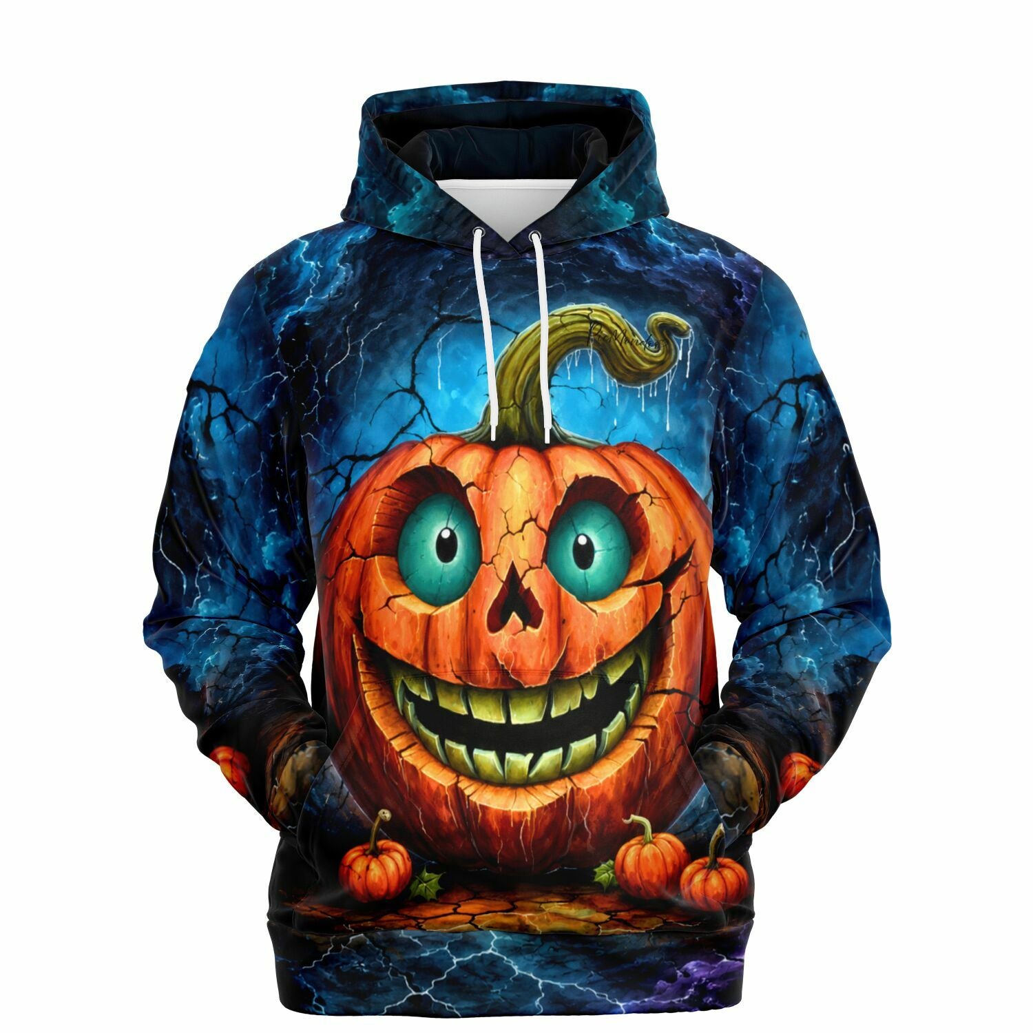 Dreamer Hoodie mit gruseligem Kürbis-Motiv, perfekt für Fans unserer Diamond Painting und Malen nach Zahlen Kollektionen.
