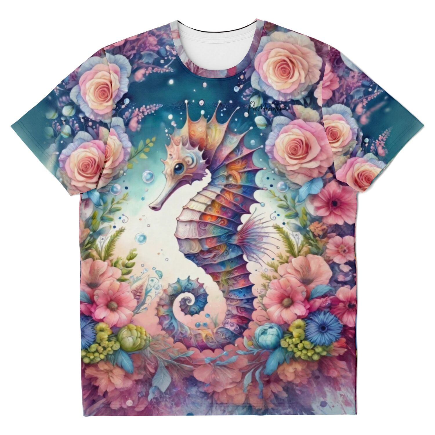 Dreamer T-Shirt - Seepferdchen Blütentraum